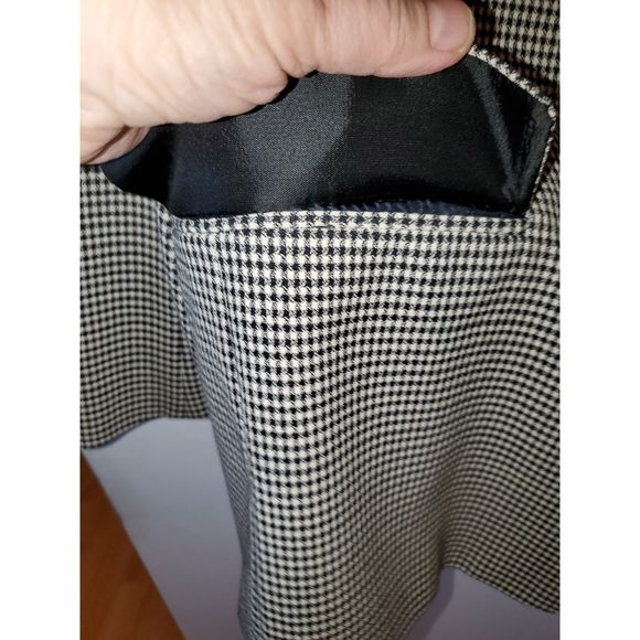 Fiori Men's Suit Jacket Gingham Print Virgin Wool Marshall Fields Size 44 - Picture 3 of 10